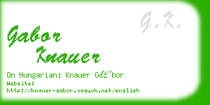 gabor knauer business card